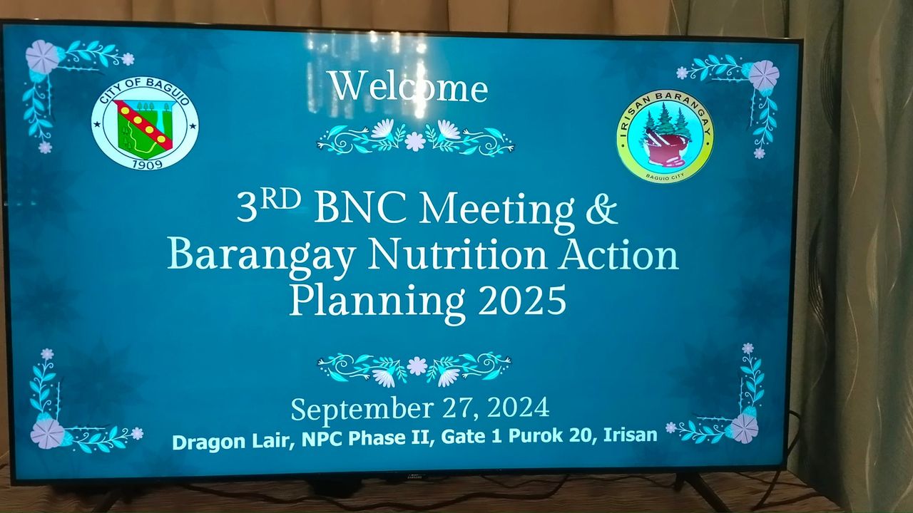 The 3rd quarter Barangay Nutrition Council Meeting and Barangay ...
